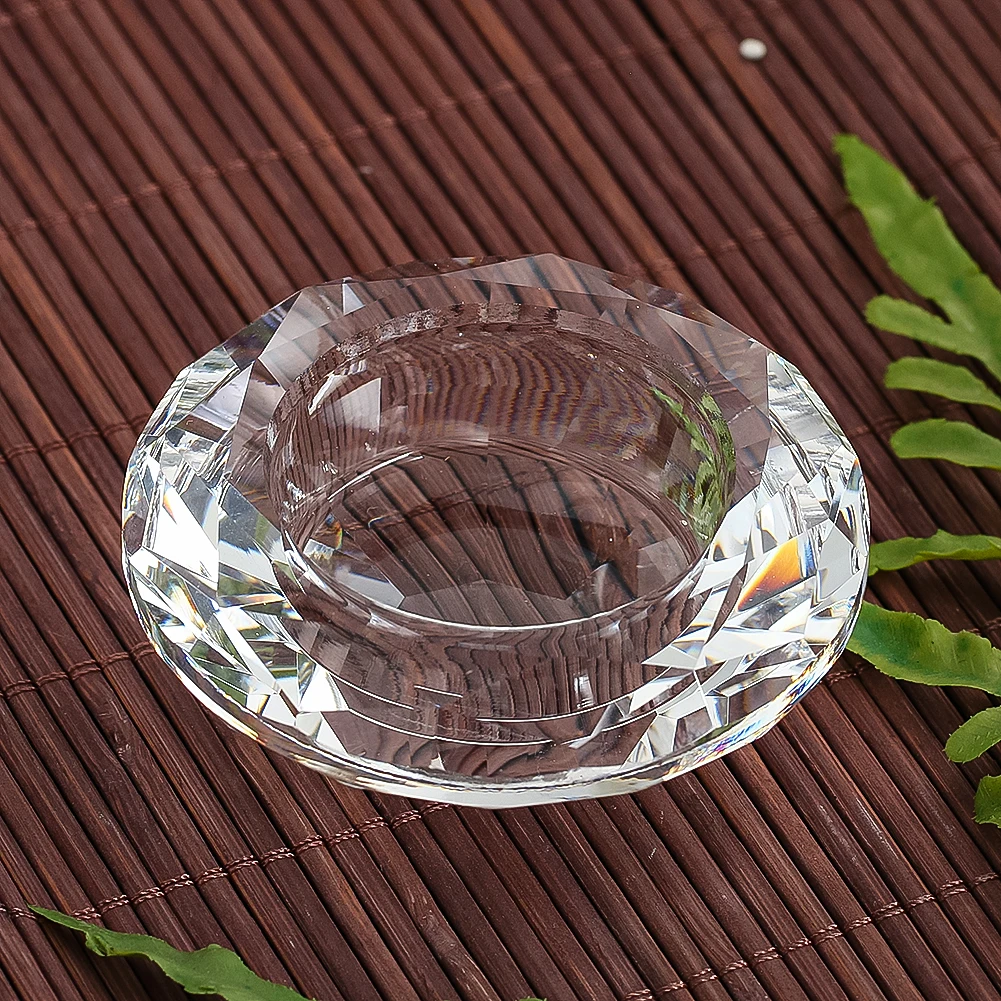 Clear Glass Faceted Prism Crystal Pineapple Bowl Candleholder Tealight Candle Holder Soot Storage Ashtray DIY Wedding Desk Decor