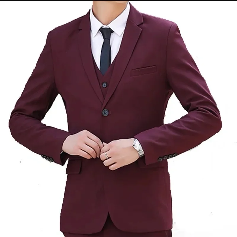 Veste Formelle à Deux lèvent pour Homme, Costume Professionnel, Décontracté, Style Coréen, Coupe Cintrée, Polyvalent, Violet