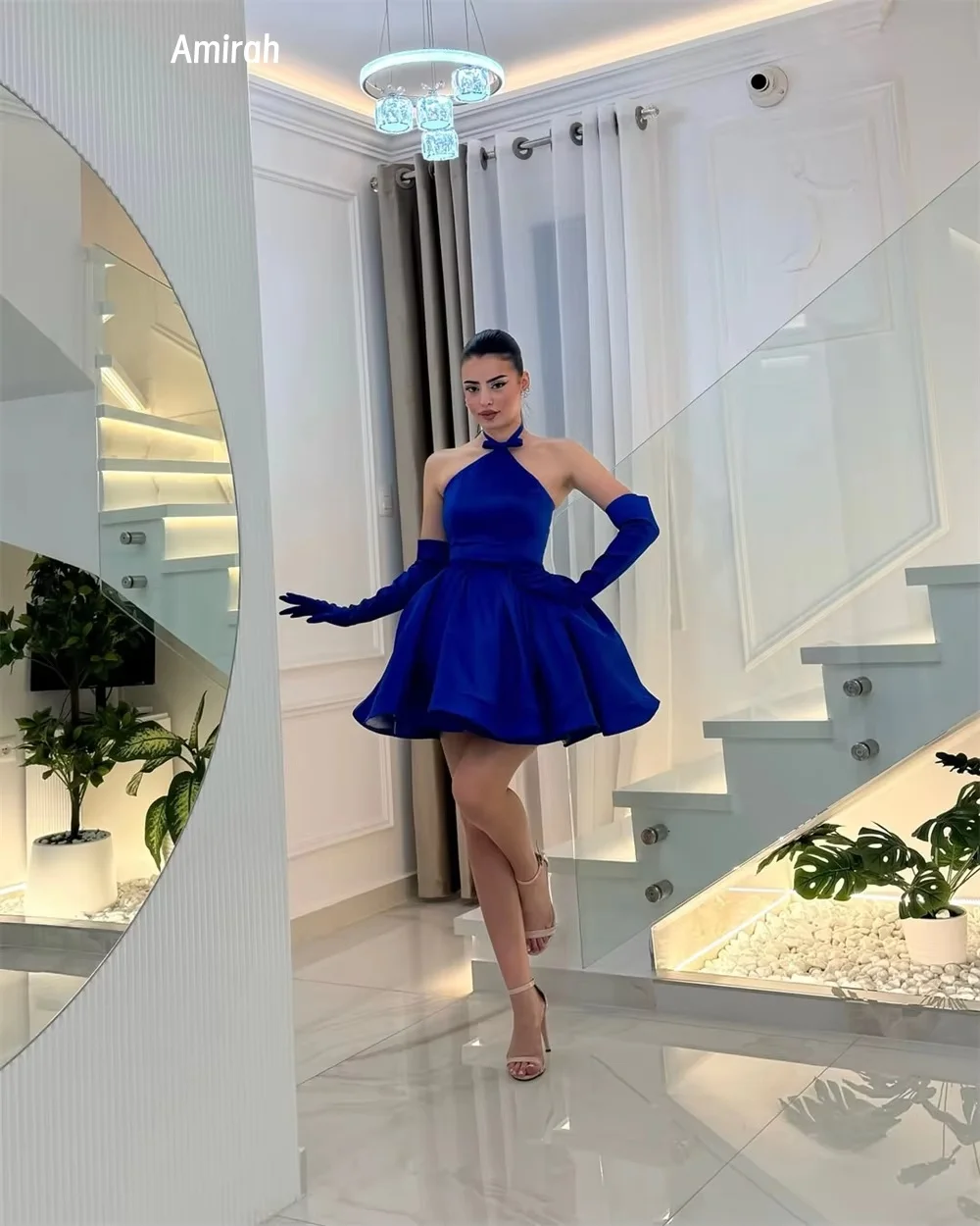 Amirah 맞춤 제작 이브닝 드레스 D/파티 오프 숄더 댄스 파티 드레스 비치 스커트 럭셔리 여성 우아한 파티 드레스 팬 칼라