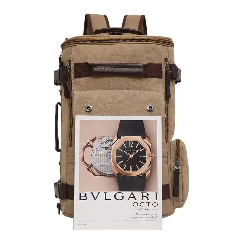 Men's Backpack Vintage Canvas Backpack School Bag Men's Travel Bags Large Capacity Backpack Laptop Backpack Bag High Qualityy