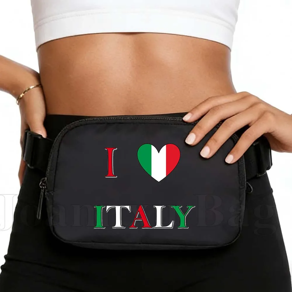 

Спортивная поясная сумка-кошелек с флагом Италии для фитнеса, тренировок, бега, большая сумка через плечо, повседневная сумка-кошелек, портативная поясная сумка для телефона