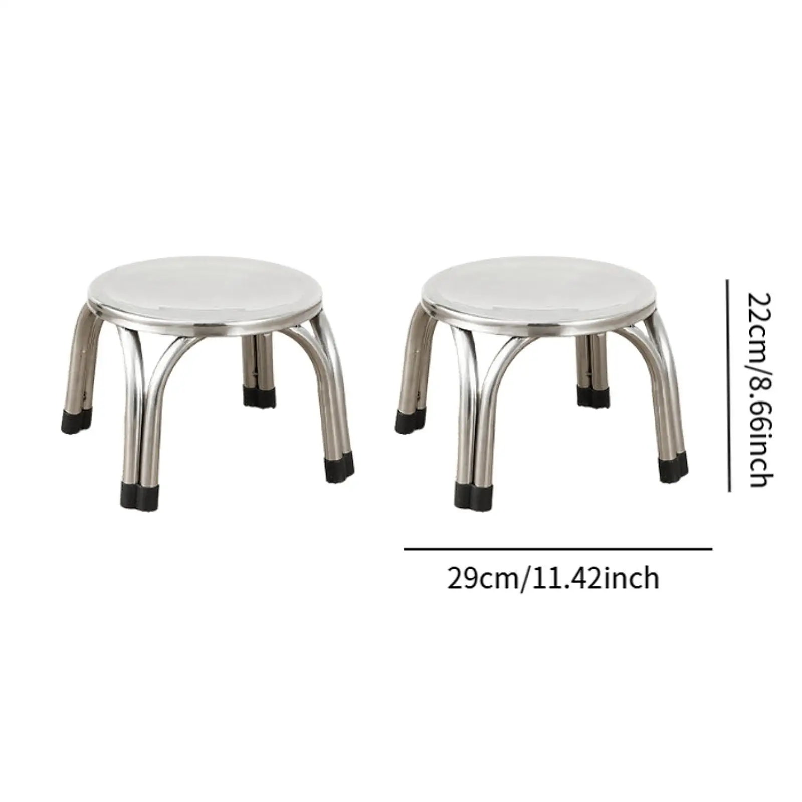 2 Pieces Small Stools Non Slip Strong Load Bearing Portable Compact Stackable Stools for Hotel Bedroom Dorm Living Room Kitchen