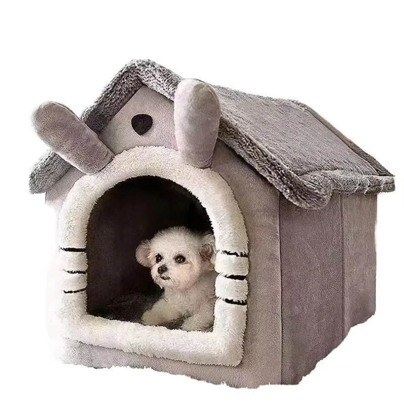 

Foldable Pet House Removable Washable Cat House Puppy Cave Sofa Bed for Extra Small Dogs and Small Medium Cats
