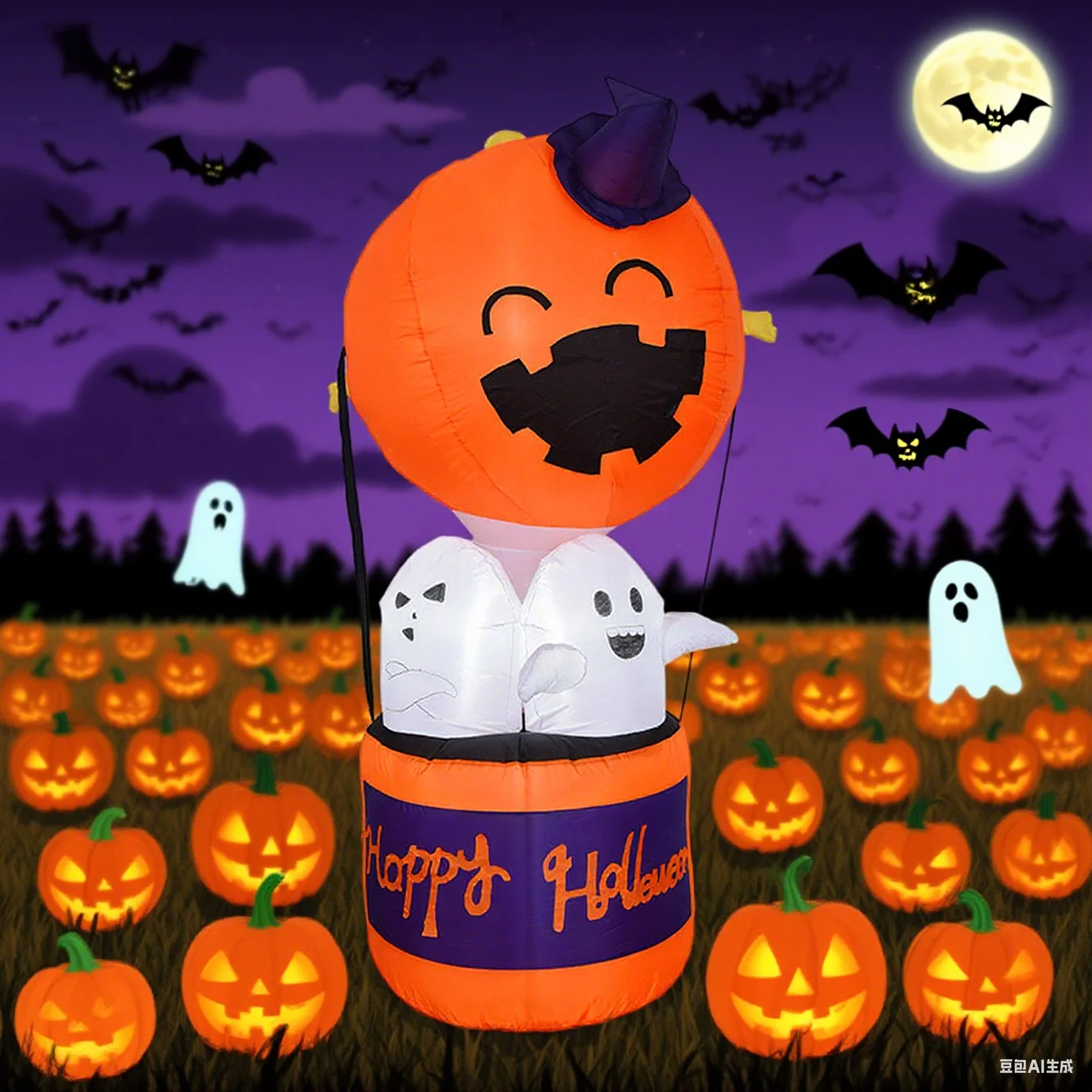 Led Balloon Light - 1.8M Halloween Inflatable Pumpkin Hot Air