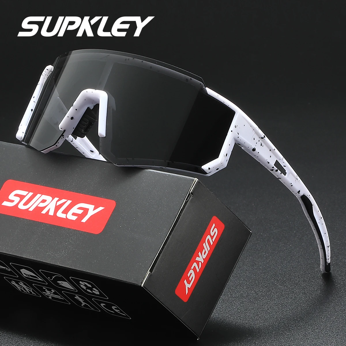 SUPKLEY Fashionable Large Frame Riding Style Polarized Sunglasses With Uv Protection And Outdoor Glare Reduction