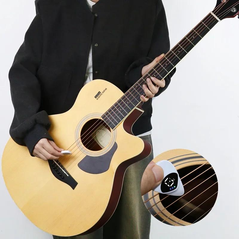 كومبيناكولور أونيادور وباوراس دي جيتار بورتيل 1 قطعة، كاليبرادور تونو multiusos dos en uno، con pantalla digital.