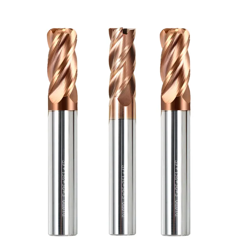 1mm -12mm Solid Carbide Corner Radius End Mill HRC55 4 Flutes Round Nose Milling Cutter For Steel Stainless Steel