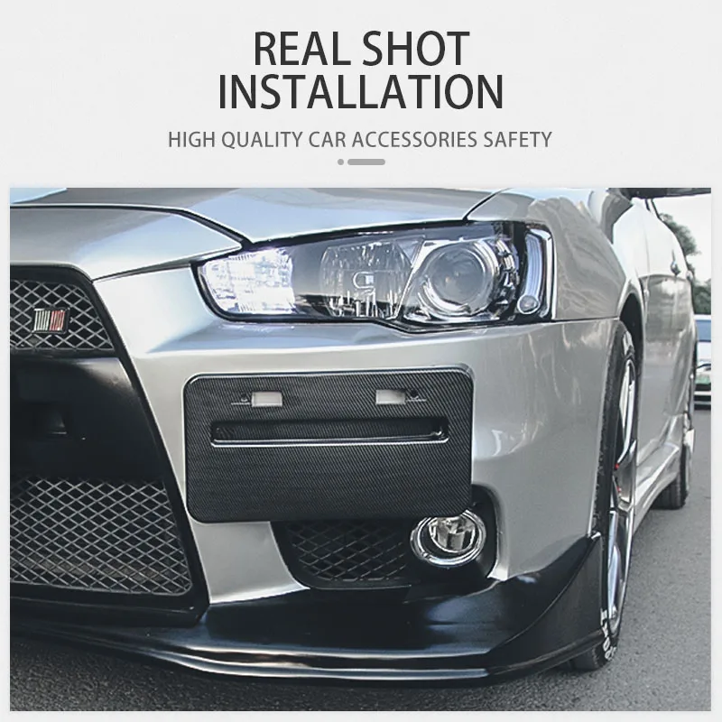 Carbon Fiber Car License Plate Frame For Mitsubishi ABS Number Holder Adjustable Side Hanging Bracket Auto Exterior Accessories