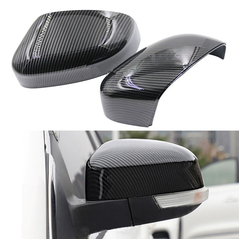 

2pcs Carbon Fiber Mirror Covers Caps Rear View Shell for Ford Focus MK2 MK3 2008-2018 Mondeo MK4 2010-2014 European Version