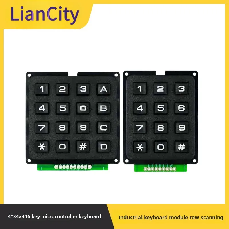 زر لوحة مفاتيح الكمبيوتر الصغير ذو الشريحة الواحدة 4*3 4X4 16 مفتاحًا لمسح خط وحدة لوحة المفاتيح الصناعية #2