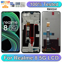 6.5''For Realme 8 5G LCD Display Screen Touch Panel Digitizer Replacement Parts For Realme 8 5G Screen With Frame RMX3241