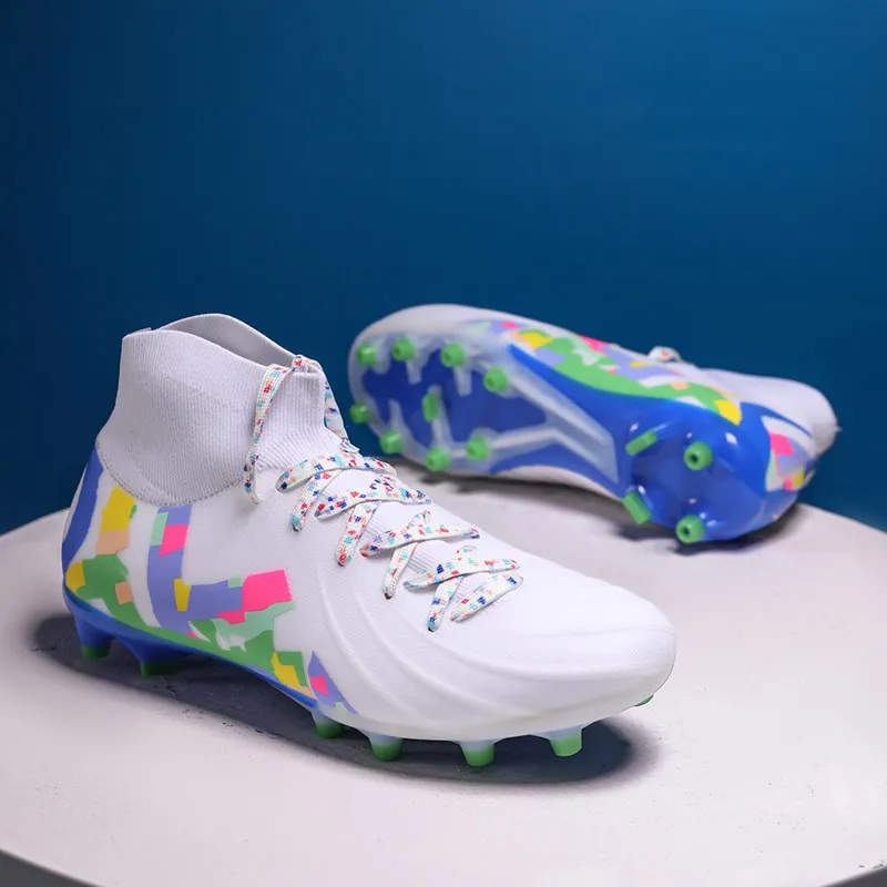 Professional Football Boots Men's Studded Boots Unisex Comfortable All-Purpose Grass Training Football Pitch Sports Shoes