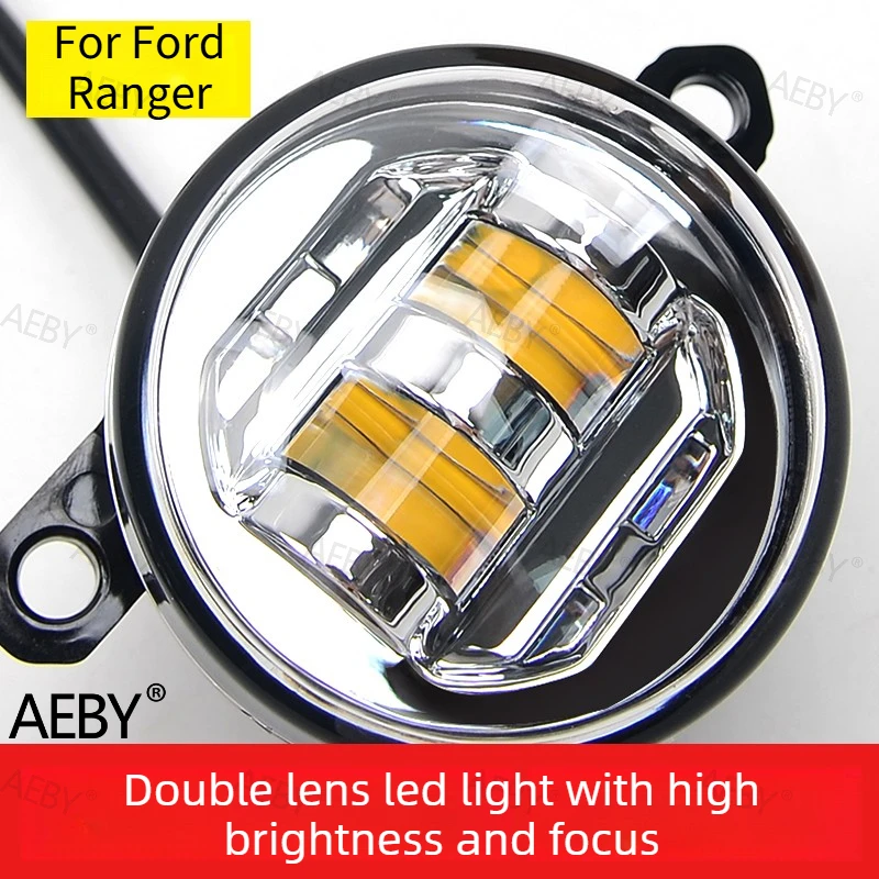 For Ford Ranger Everest 2022-2026 LED fog lights,Double lens waterproof,Golden eye fog light assembly,anti fog lights,auto parts