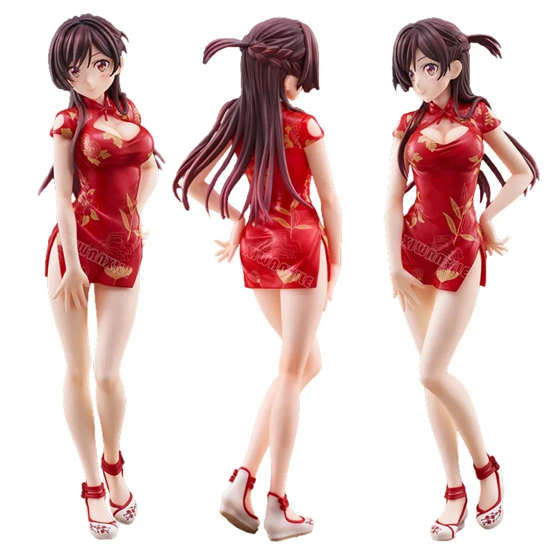 24cm Rent-A-Girlfriend Sexy Anime Figure Chizuru Mizuhara China Dress Action Figure Chizuru Ichinose Figure Adult Model Doll Toy