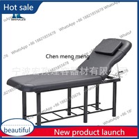A17 Black beauty bed with holes Massage bed Eyelash body embroidery bed Adjustable back beauty chair