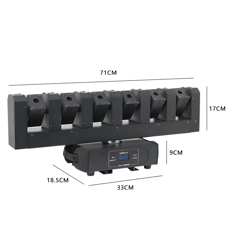 New 6 Eye Wide Laser Beam Bar 7x5W CREE LED 3000mW DMX512 360 Rotation for Bar KTV Disco Nightclub Laser Bar Stage Lighting