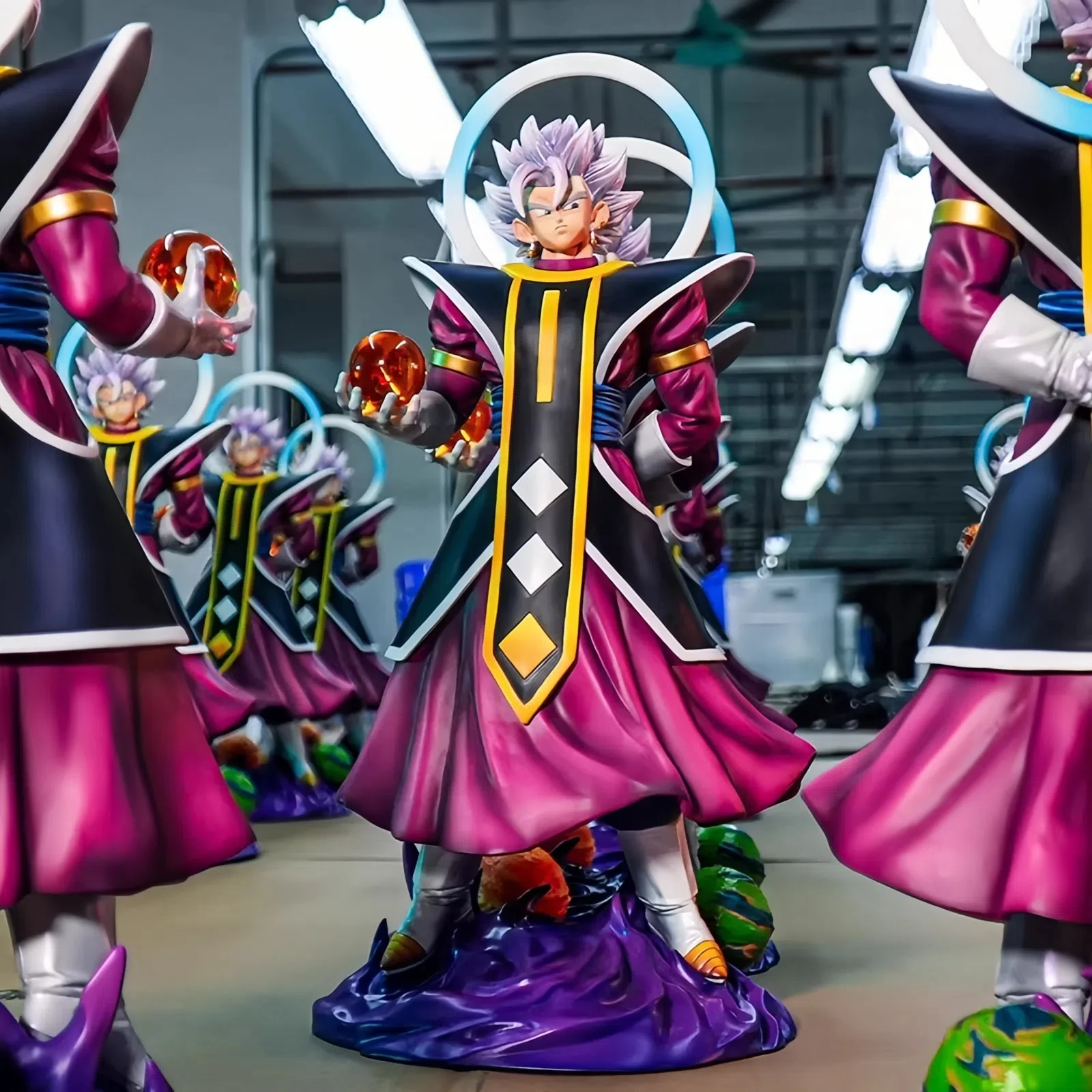 

37cm JT Factory Statue Anime Dragon Ball Vegetto Cos Grand Priest Daishinkan Figures Model Doll Collection Gift Trendy Toy