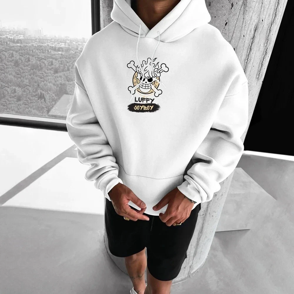 Maglione con cappuccio da uomo in un unico pezzo Anime Comic Maglione con cappuccio da uomo Autunno e inverno Nuovi uomini e donne Streetwear