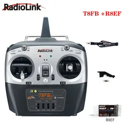 Radiolink T8FB BT 8-kanałowy kontroler radiowy 2.4G z odbiornikiem R8EF zdalny nadajnik do drona FPV samolot ze stałym skrzydłem