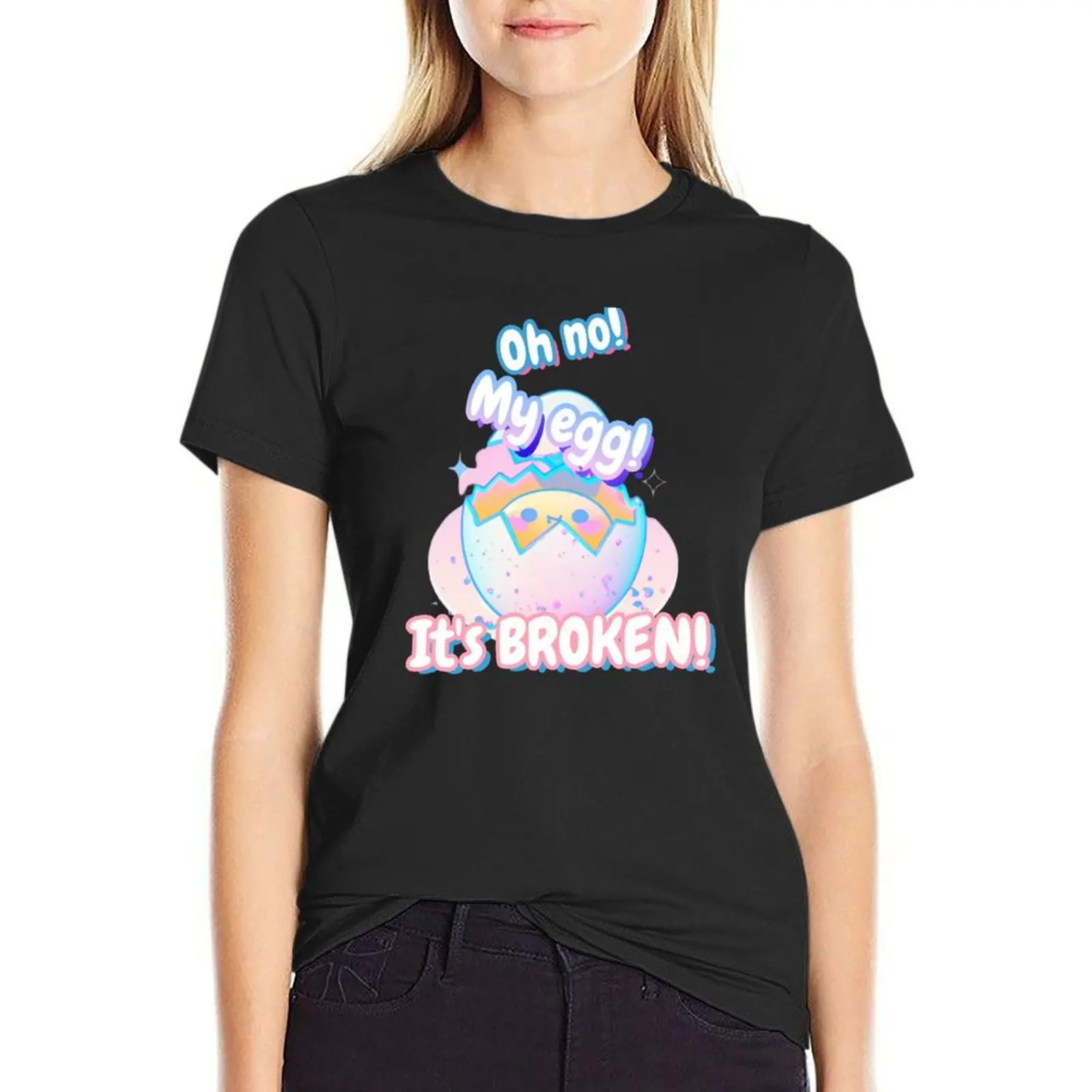 

Oops, cracked my egg transgender Tee T-Shirt customs cute clothes Blouse tops for Women