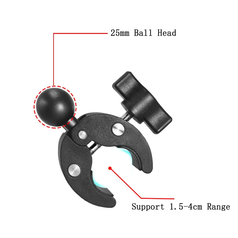 Motorcycle Rearview Mirror Handlebar Mount Clip for Insta360 X5 X4 X3 X2 GoPro 12 11 10 9 Camera Selfie Stick Monopod Base Clip