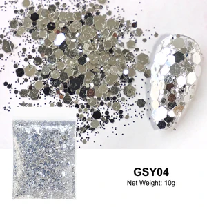 Heller Zuckernagel Glitzer Pulverjacke weiße Wirkung Schwarz transparenter Pigmentstaub Nägel Kunstdekorationen DIY Weihnachten 8 Hauptverkäufe t -Shirt scheint im Dunkeln - №3