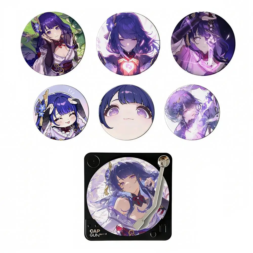 

Raiden Shogun Wooden Coasters, Heat-resistant Beverage Coasters, Suitable For Various Beverages, Suitable For Use On Home Coffee