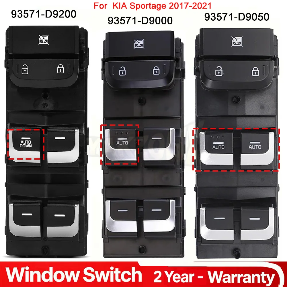 93571-D9050 93571-D9000 93571-D9200 For Kia Sportage 2017 2018 2019 2020 2021 Front Left Window Control Switch Lifter Button