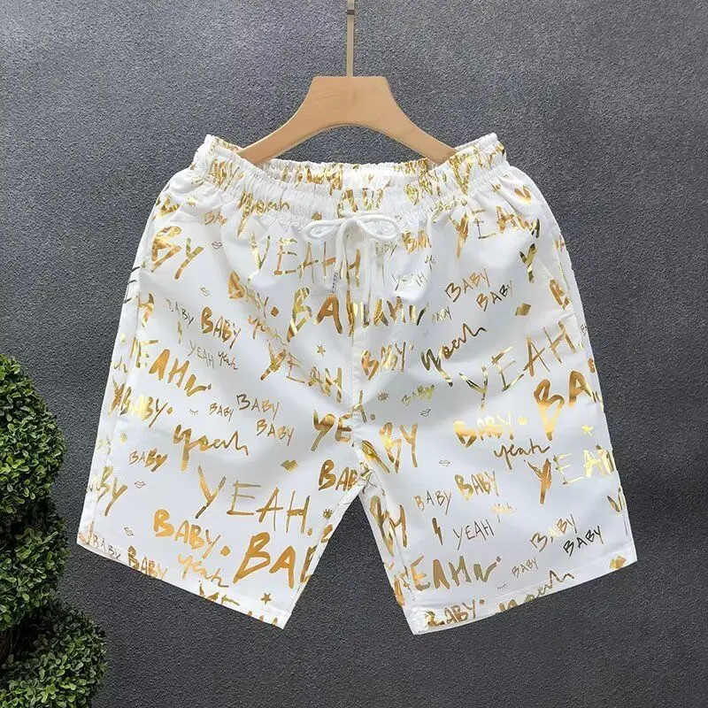 Men's Clothing Summer New Arrival Quick Dry Shorts Loose Fit Casual Fashionable Comfortable Letter Print Everyday Wear