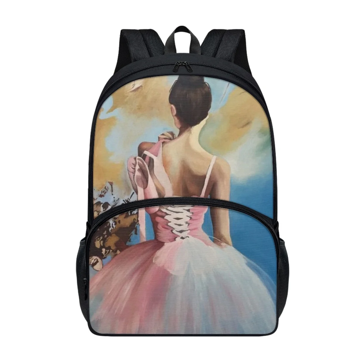 

FORUDESIGNS Cute Dancer Print Backpacks Universal Lightweight New Schoolbags Student Stationery Organizer Back Pack Outing