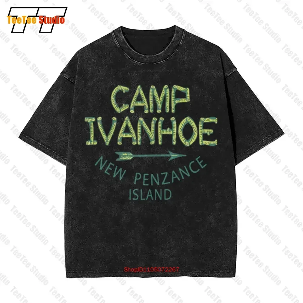 Wes Anderson Vintage camiseta extragrande Camp Ivanhoe Moonrise Kingdom 0ZZD