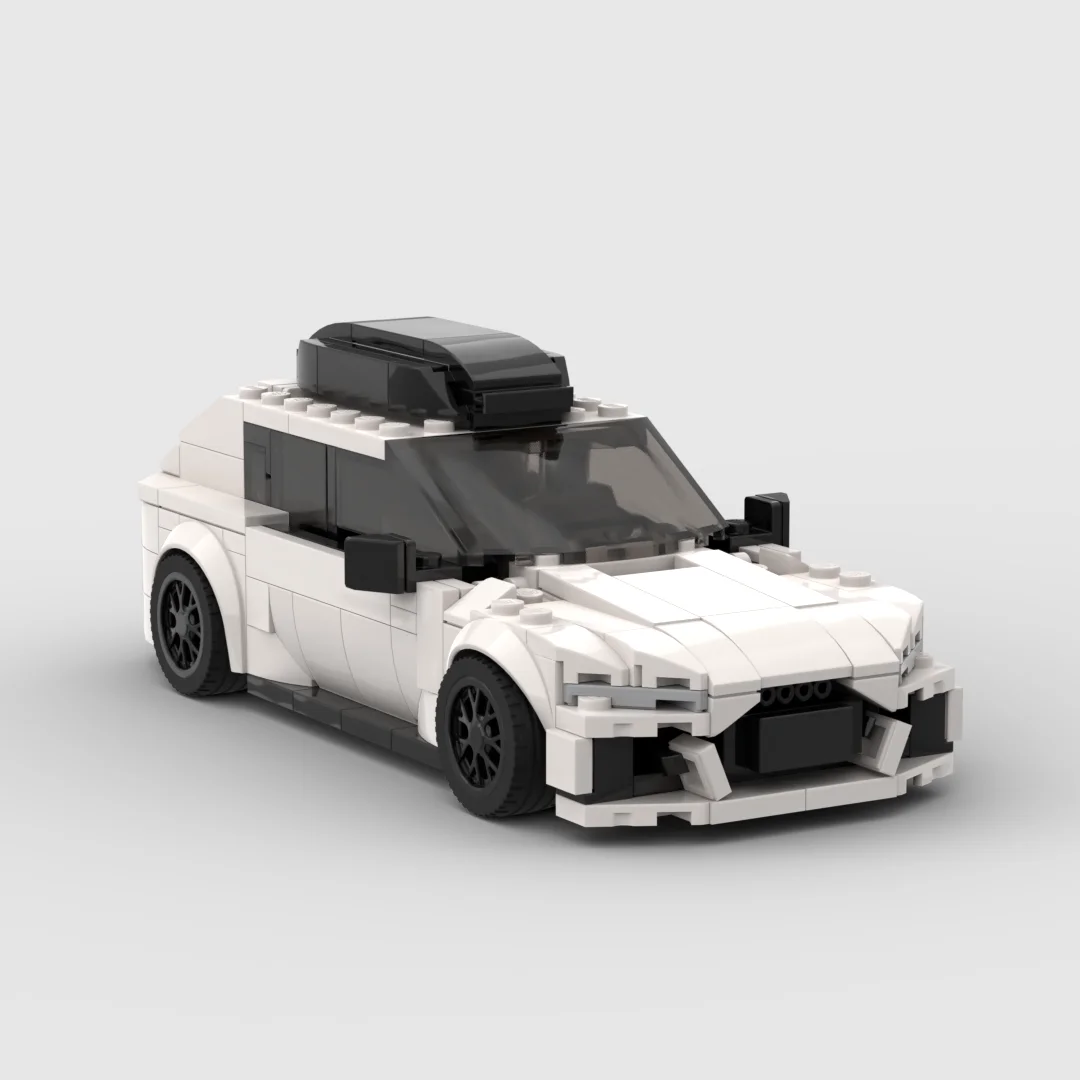 MOC RS6 Racing Sportwagen Fahrzeug Racer Bausteine Ziegel Kreative Garage Spielzeug für Jungen Geschenke