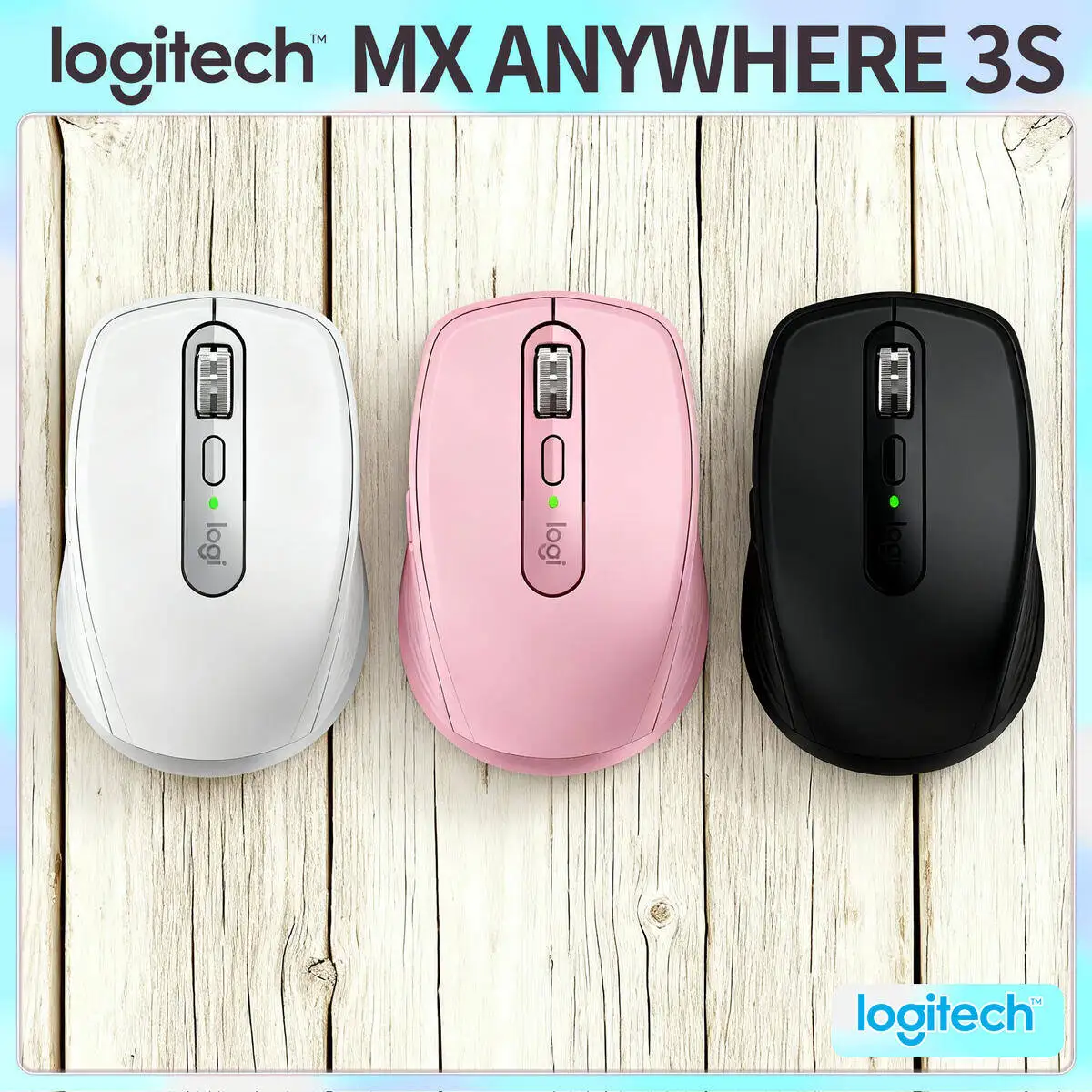 

Logitech MX Anywhere 3S Portable Wireless Mouse 7 Programmable Buttons for Business Travel Office