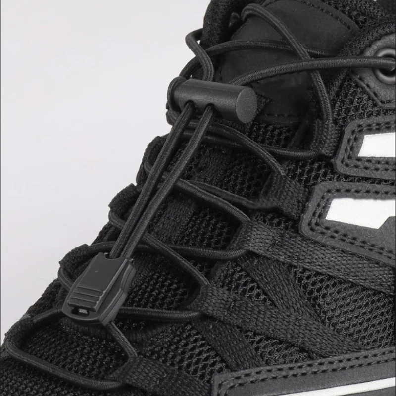 1Pair/3Pair Unisex Quick-Release Shoelaces Round Elastic Shoelace No-Tie Laces for Sneakers and Boots Shoe Laces New