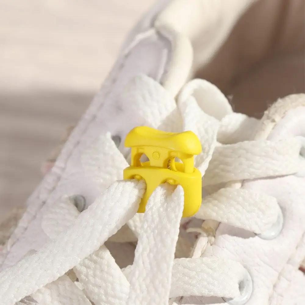 قفل حبل سدادة بلاستيكي ملون ، مشبك تبديل فول مزدوج الفتحة ، إبزيم رباط الحذاء ، إكسسوارات الملابس الرياضية ، 16 × 16 ، 4 ، 20