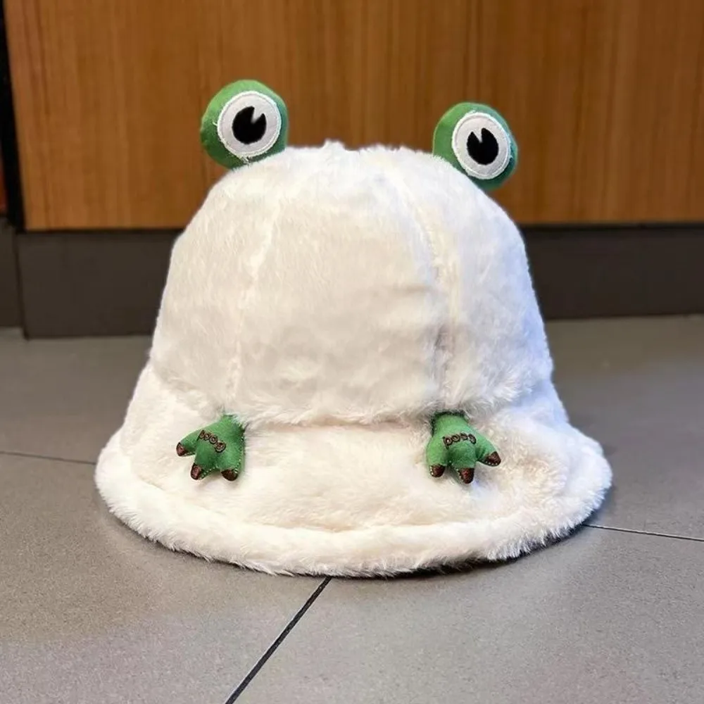 Fashion Thickened Fisherman Hat No Brim Round Top Bucket Hat Versatile Windproof Winter Hat Outdoor Wear