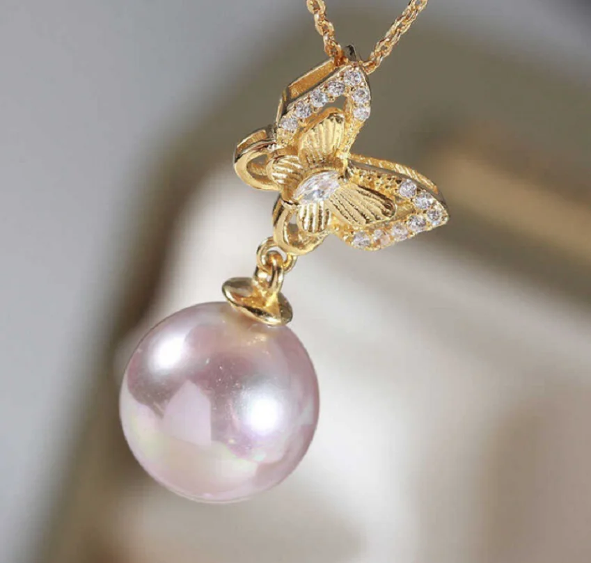 

Gorgeous18 "gorgeous AAAAA 11-12mm Nanhai white pearl pendant necklace 925s ..