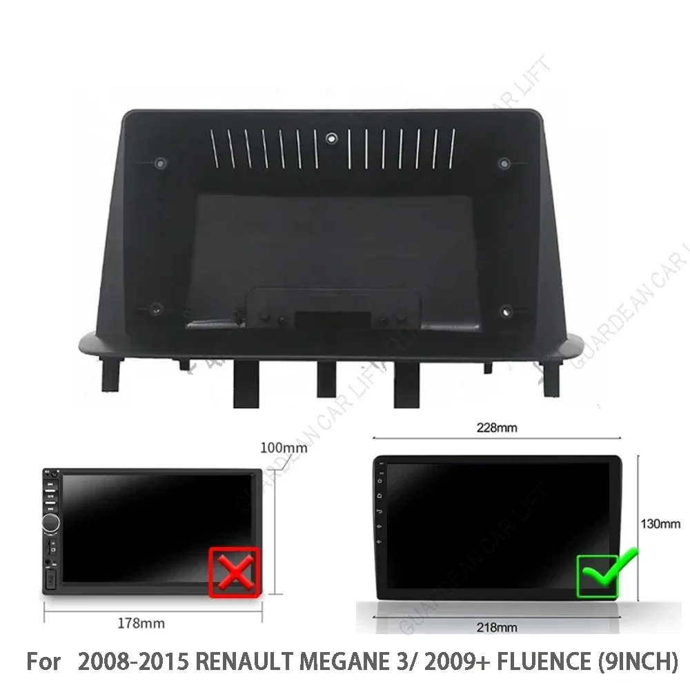 Für RENAULT Megane 3 Fluence 2008-2016 9 Zoll Autoradio Fascia Android Rahmen Kopf Einheit Panel Dashboard Original kabel Canbus – Detail 6