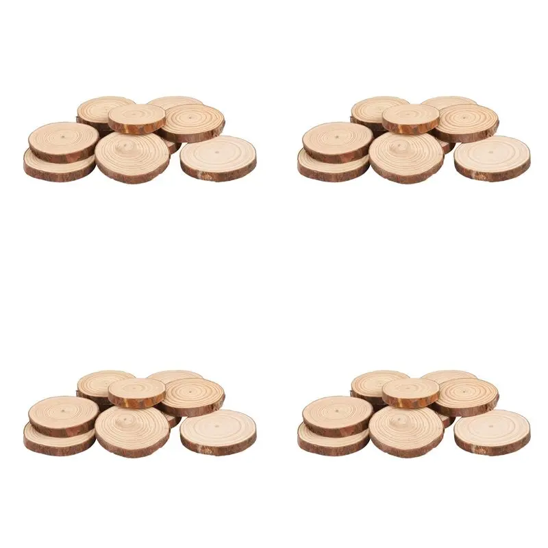 

【FITTING】40 шт., натуральное дерево, круглый деревянный бревенчатый ломтик для свадебной центральной части, декор стола из коры