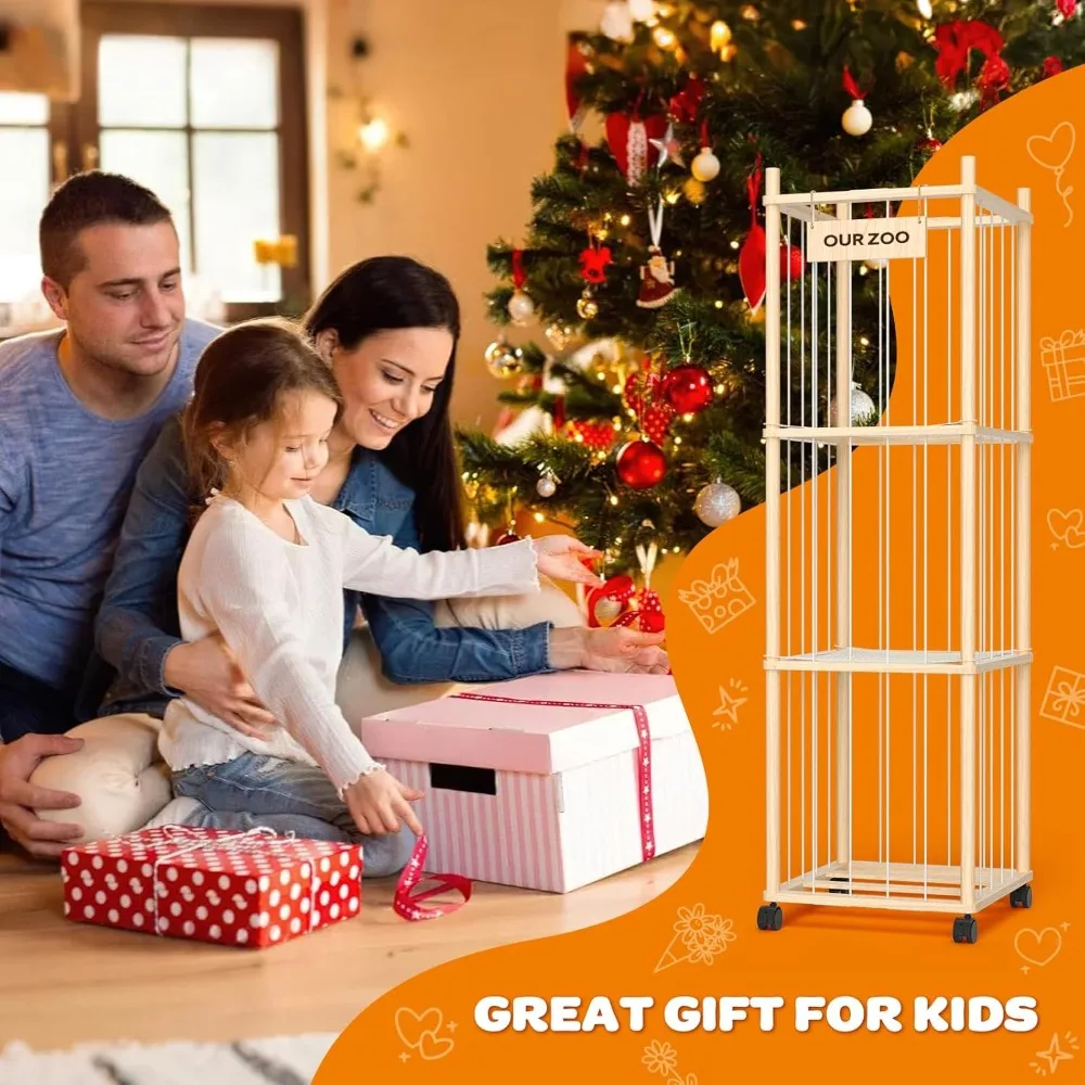 شبكة تخزين حديقة الحيوانات المحشوة، منظم ألعاب من القطيفة المتدحرجة #2