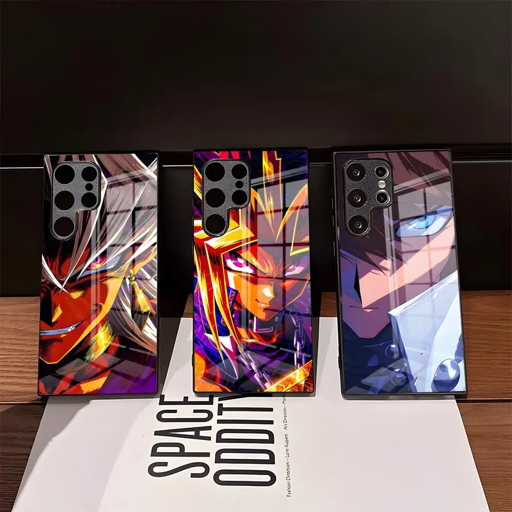 Cartoon Y-Yu Gi Oh Yugioh Handyhülle für Samsung S26 Ultra S25 Edge Ultra S23 S22 S21 Ultra Plus S24 Fe A57 A37 Glasabdeckung