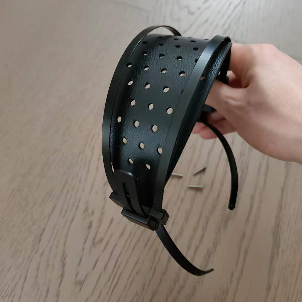ELFINEAR DIY-Kopfhörer-Kopfband, 100 mm/110 mm/120 mm, Kopfband aus Aluminiumlegierung und echtem Leder für Over-Ear-Kopfhörer – Detail 3