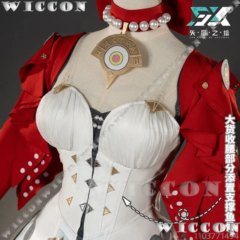 Astra Yao Game Zenless Zone Zero Косплей Костюм Длинный Черный Парик Белое Платье Красное Пальто Туфли Уши Сексуальная Горячая Девушка Женщины На заказ6;