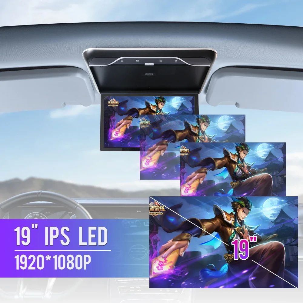High qualityCar Roof   IPS 13.3 Inch Flip Down Screen Overhead Touch Screen Video Ceiling Roof Mount Display Car   A