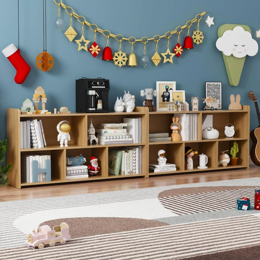 خزانة كتب خشبية مستوحاة من مونتيسوري مكونة من 5 مكعبات للأطفال ومنظم ألعاب #3