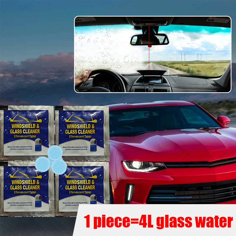 Automotive glass water effervescent sheet nano targeted decontamination 5-minute instant anti fog,anti-static,and anti-corrosion