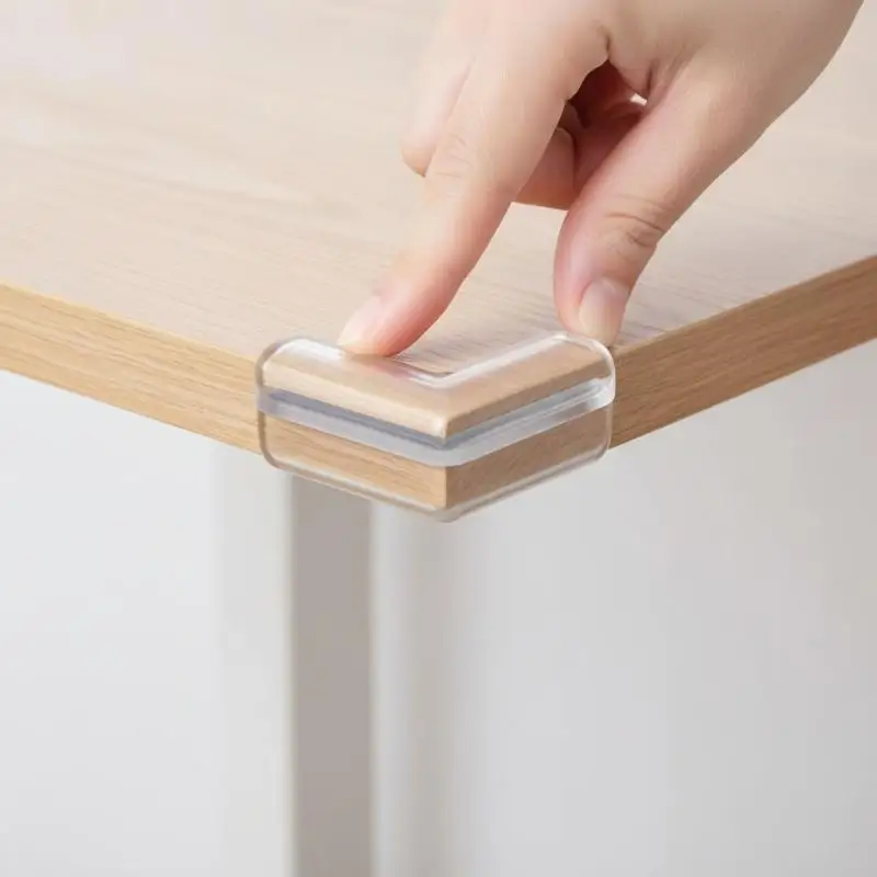 Baby Safety Silicone Furniture Corner Protectors Transparent Soft Edge Guards for Dining Table Cabinet Home Use