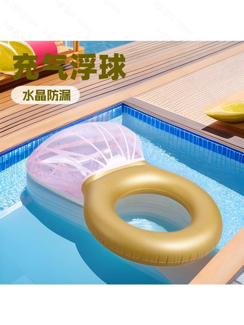 Inflatable diamond swimming ring children's  floating row crystal swimming toy underarm cross-border