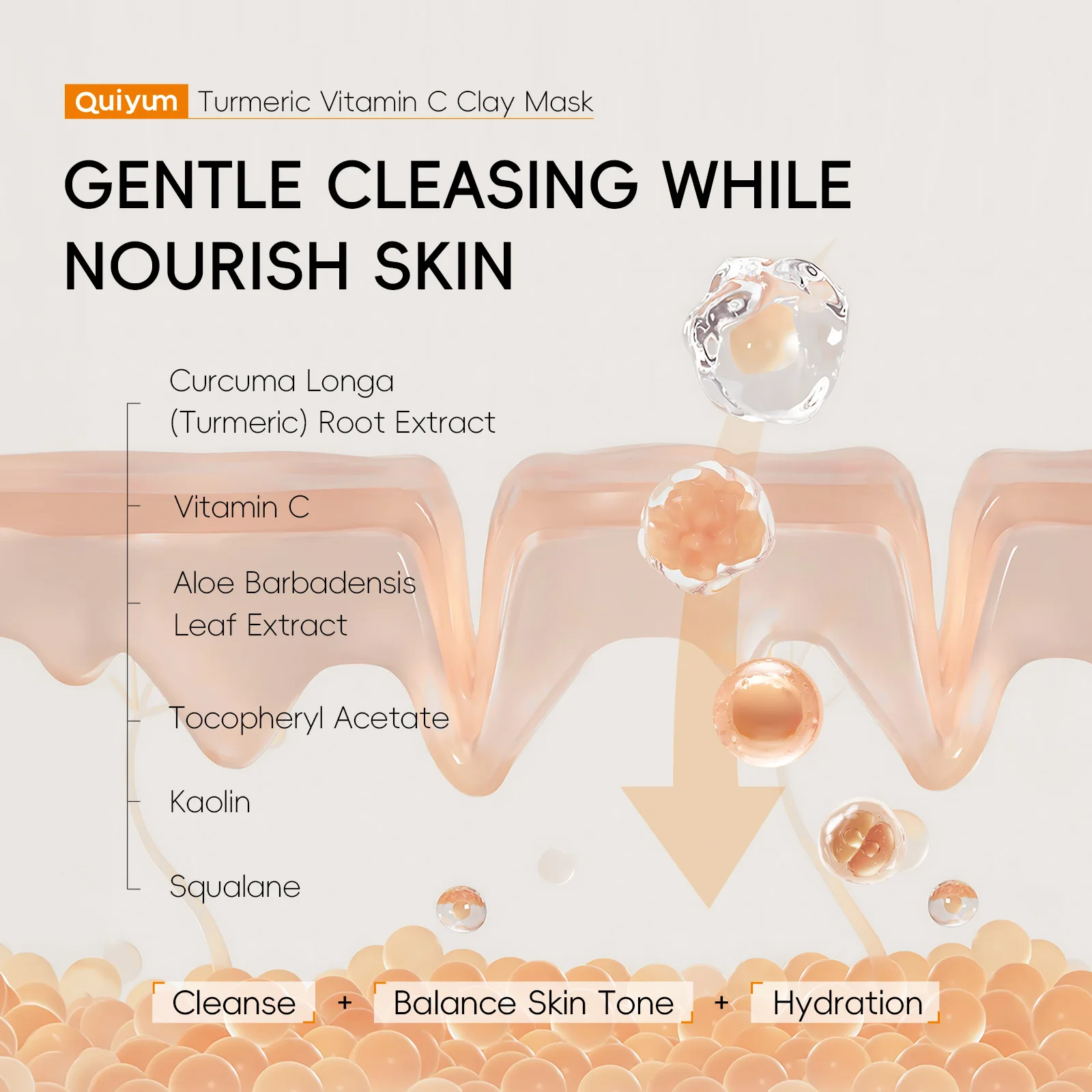 Vitamin C Turmeric Face Masks Skin Care Face Blemish Remover Deep Cleansing Pores Shrinking Lightening Moisturizing Facial Masks