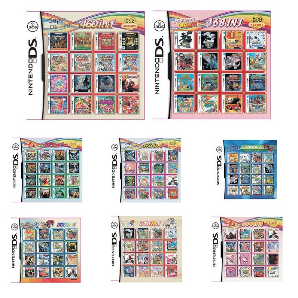 Scheda di gioco 3DS NDS scheda combinata 23 In 1 scheda combinata NDS cassetta NDS 482 IN1 280 4300